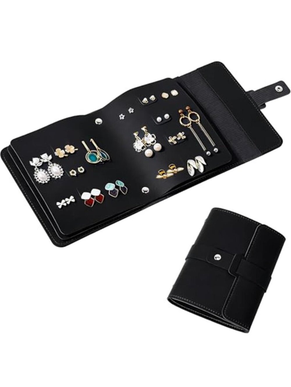 Travel Earring Organizer Book Foldable Jewelry Holder Case 84 Hole Storage